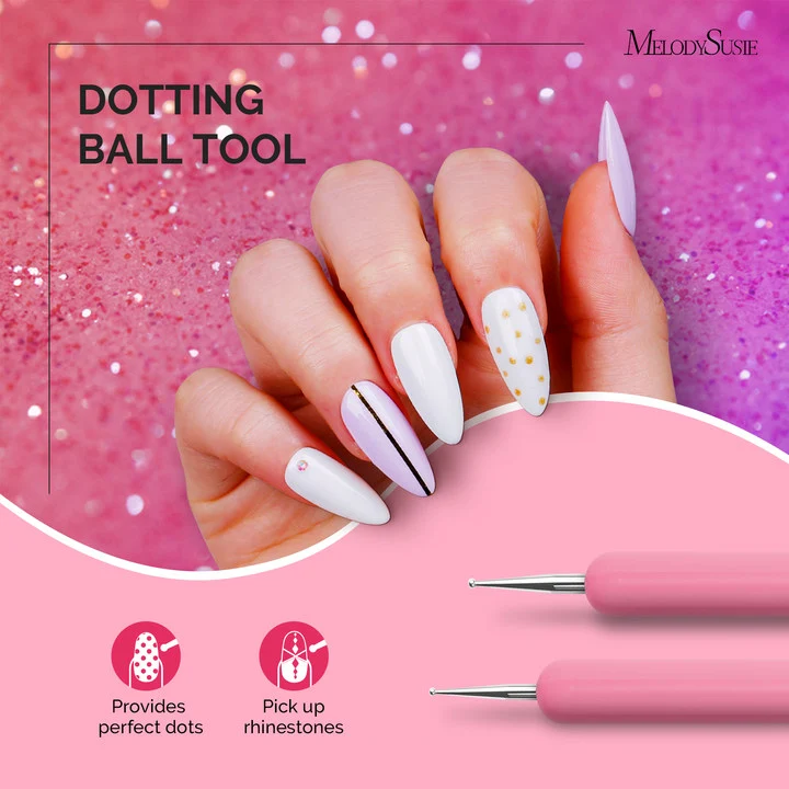 MelodySusie Nail Art Brushes Set 6Pcs in Pink