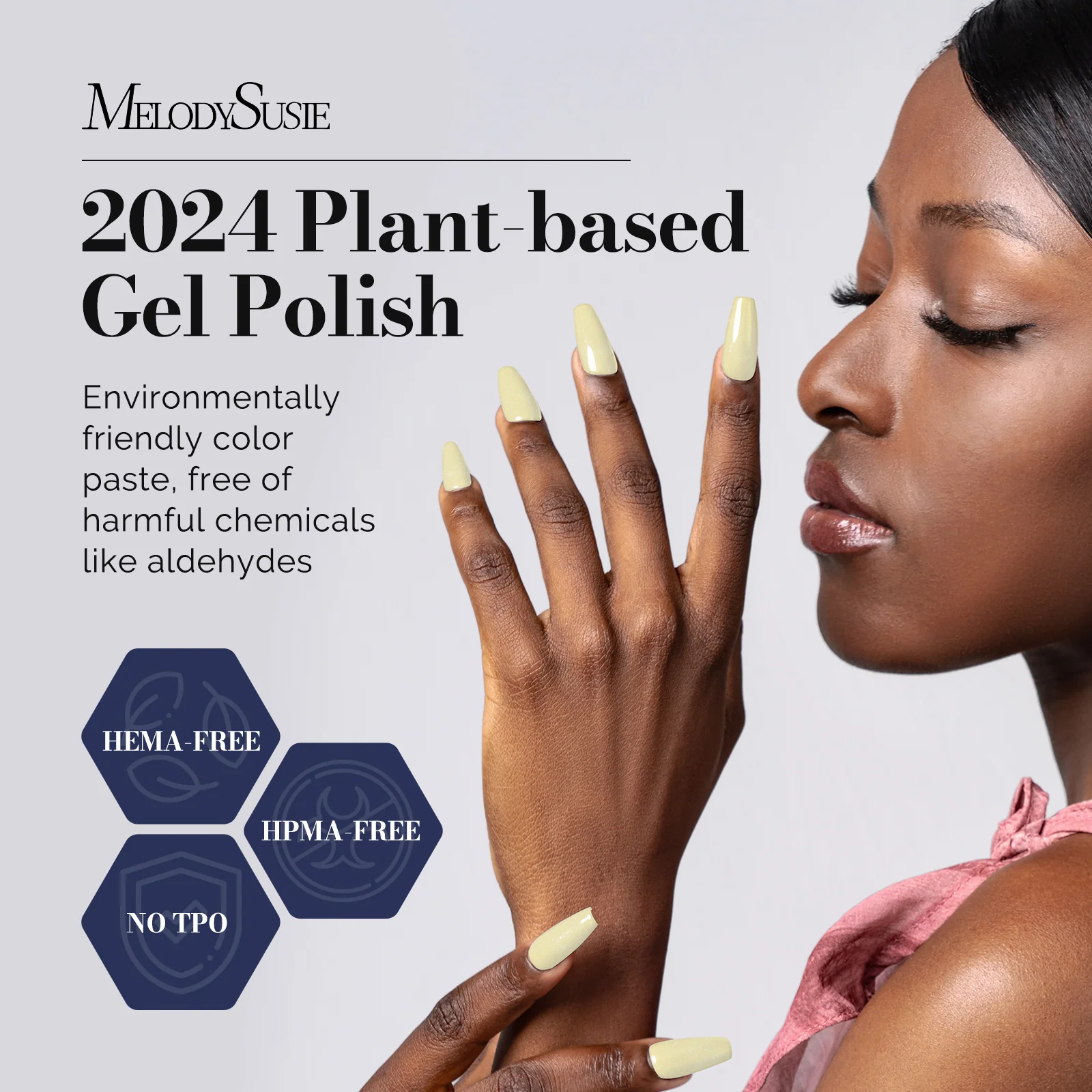 Fleurwee HEMA-Free & HPMA-Free & TPO-Free Gel Nail Polish Plant-based 0.5 fl oz/15ml - P10 Sunshine Rose