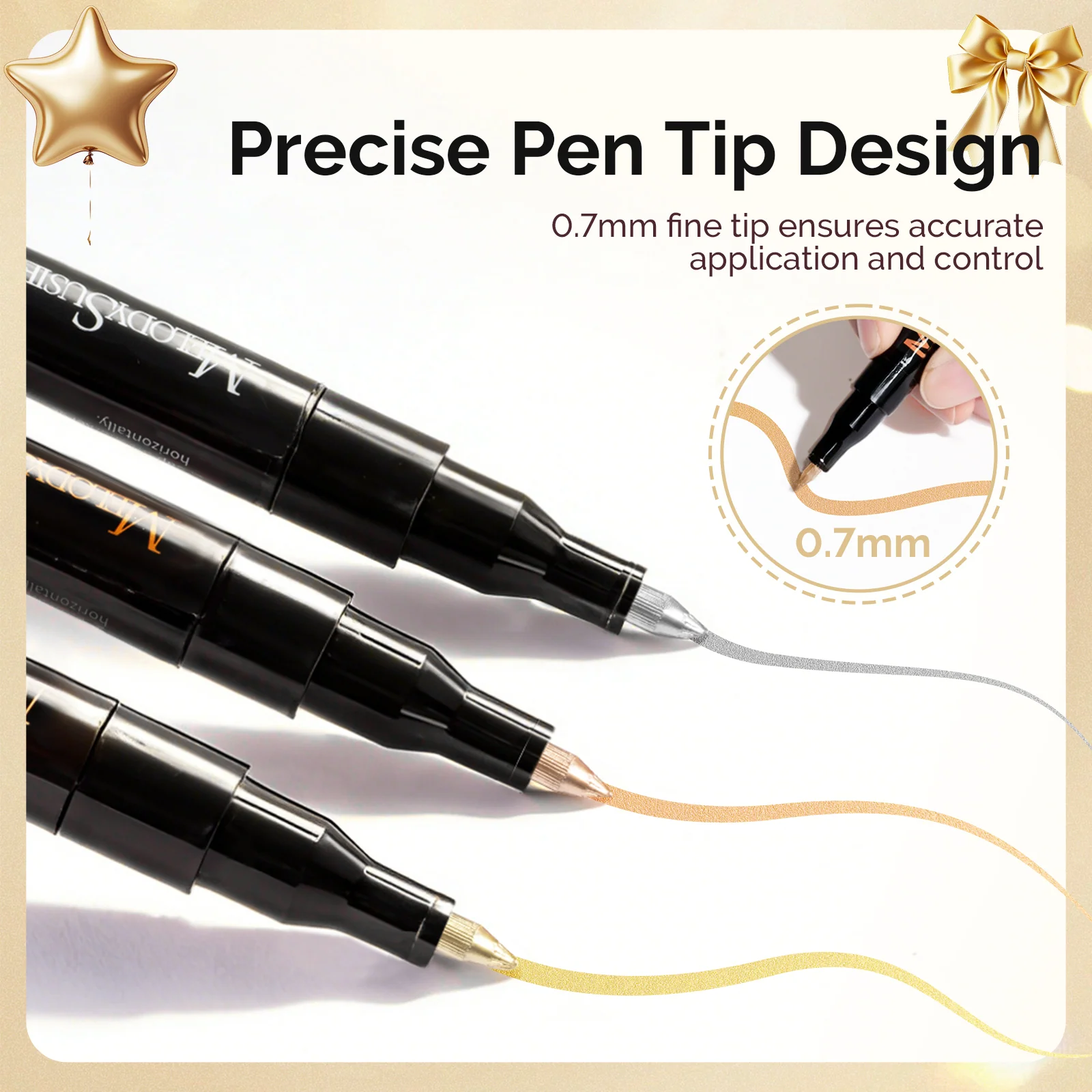 Nail Art Pens Set in 12 Colors with 0.7mm Tips