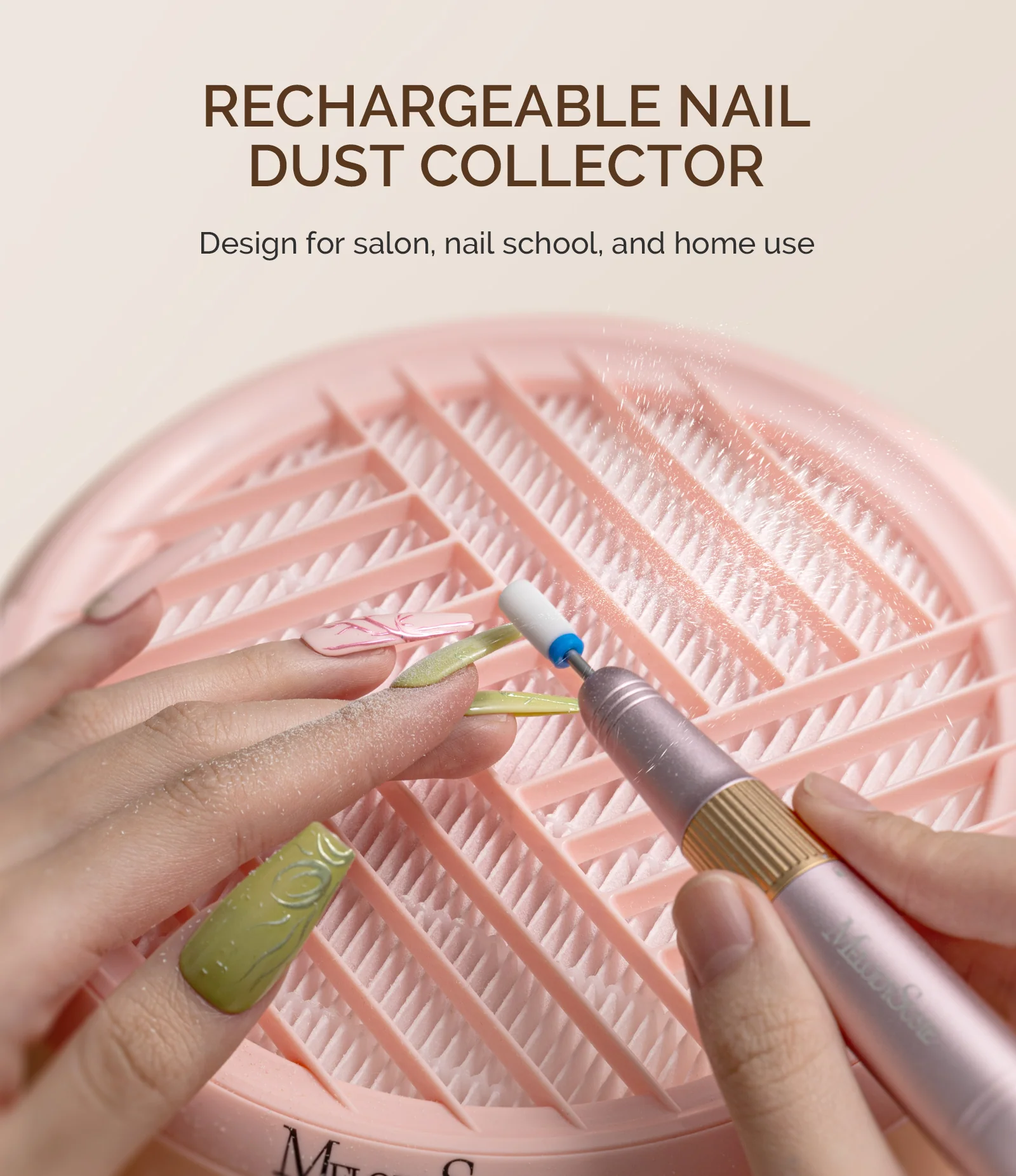 SProR Cordless Rechargeable Nail Dust Collector Set for Salons