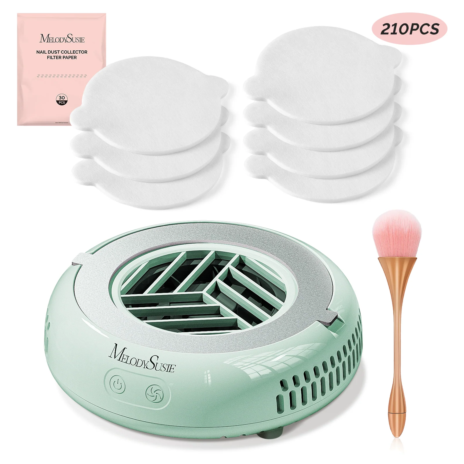 HProA Nail Dust Collector Green Kit with Filter Papers