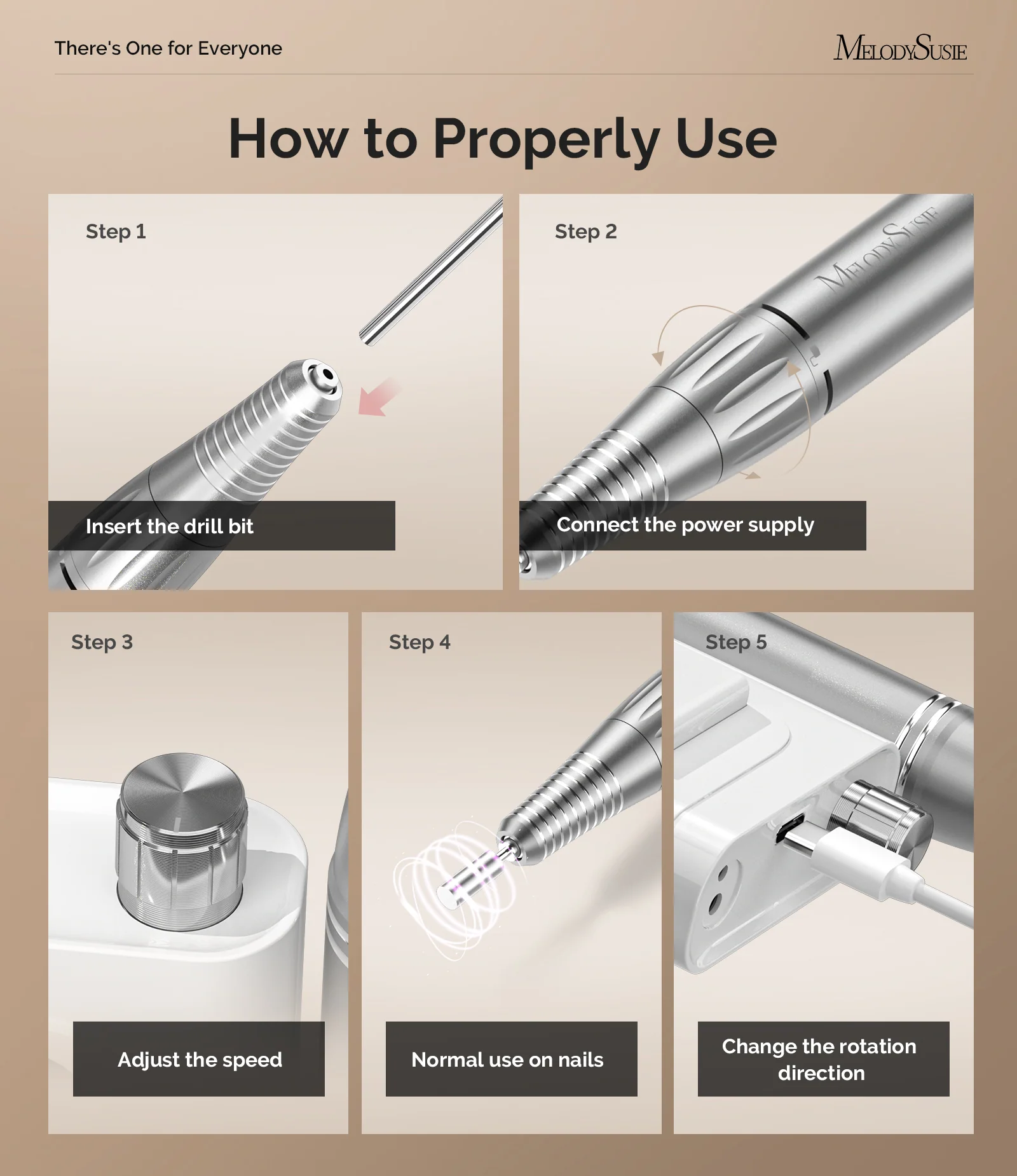 SC300F Clip-On Rechargeable Nail Drill 30,000RPM - White