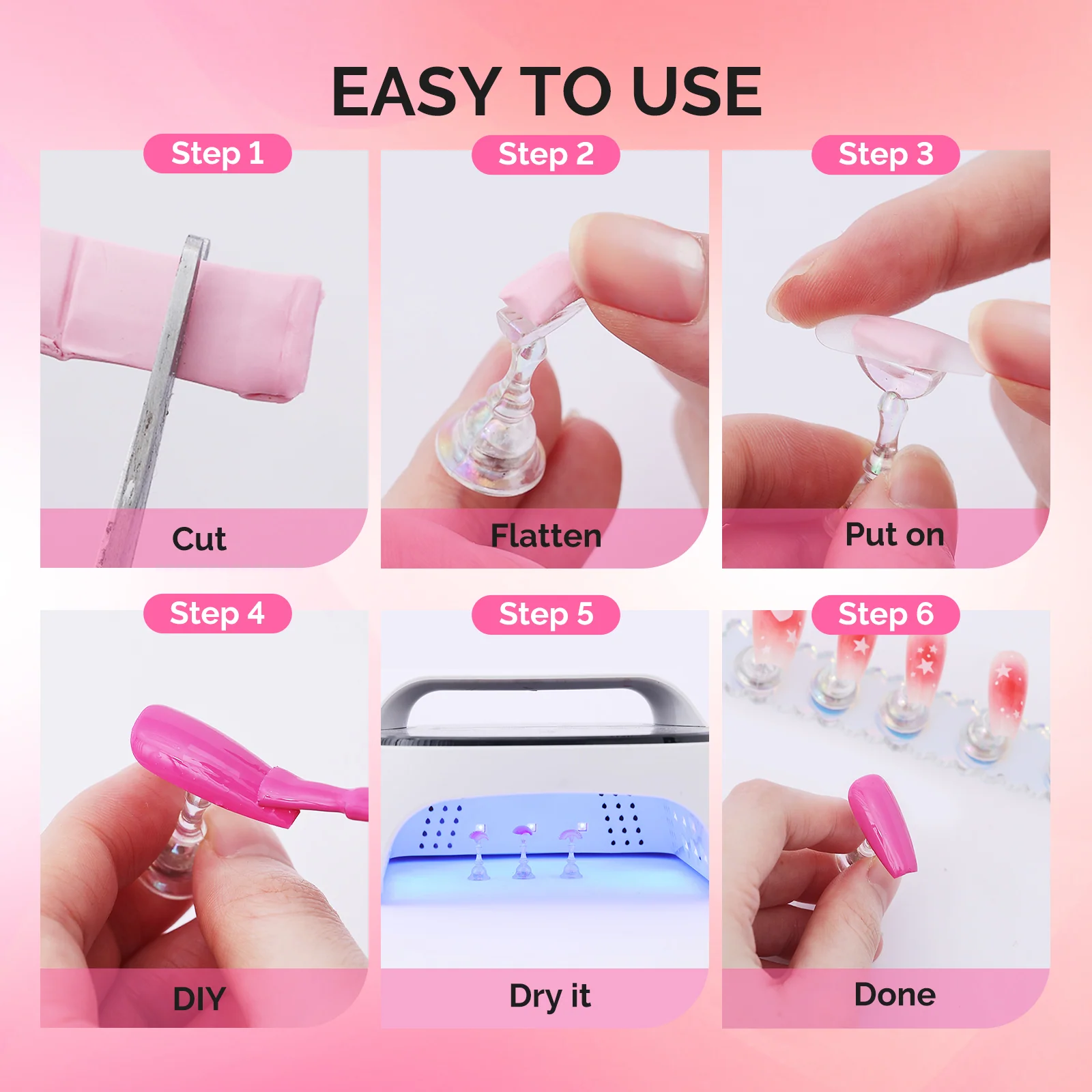 2 Sets Acrylic Magnetic Nail Stand for Press-On Nails and Nail Art