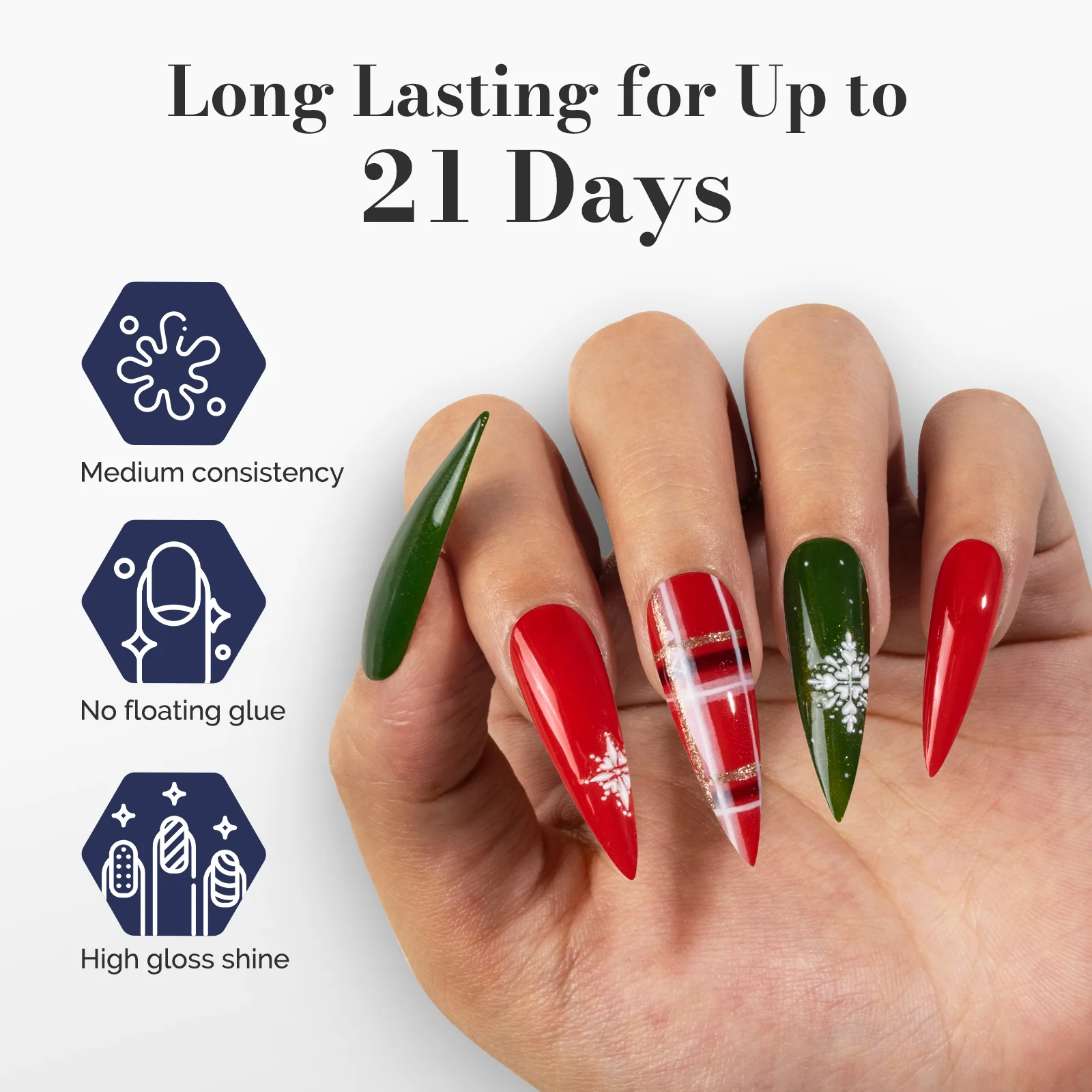 LED/UV Nail Lamps & Nail Drill Bits | MelodySusie HEMA-Free & HPMA-Free & TPO-Free 甲油胶 2支 Red&Green-P39+P52