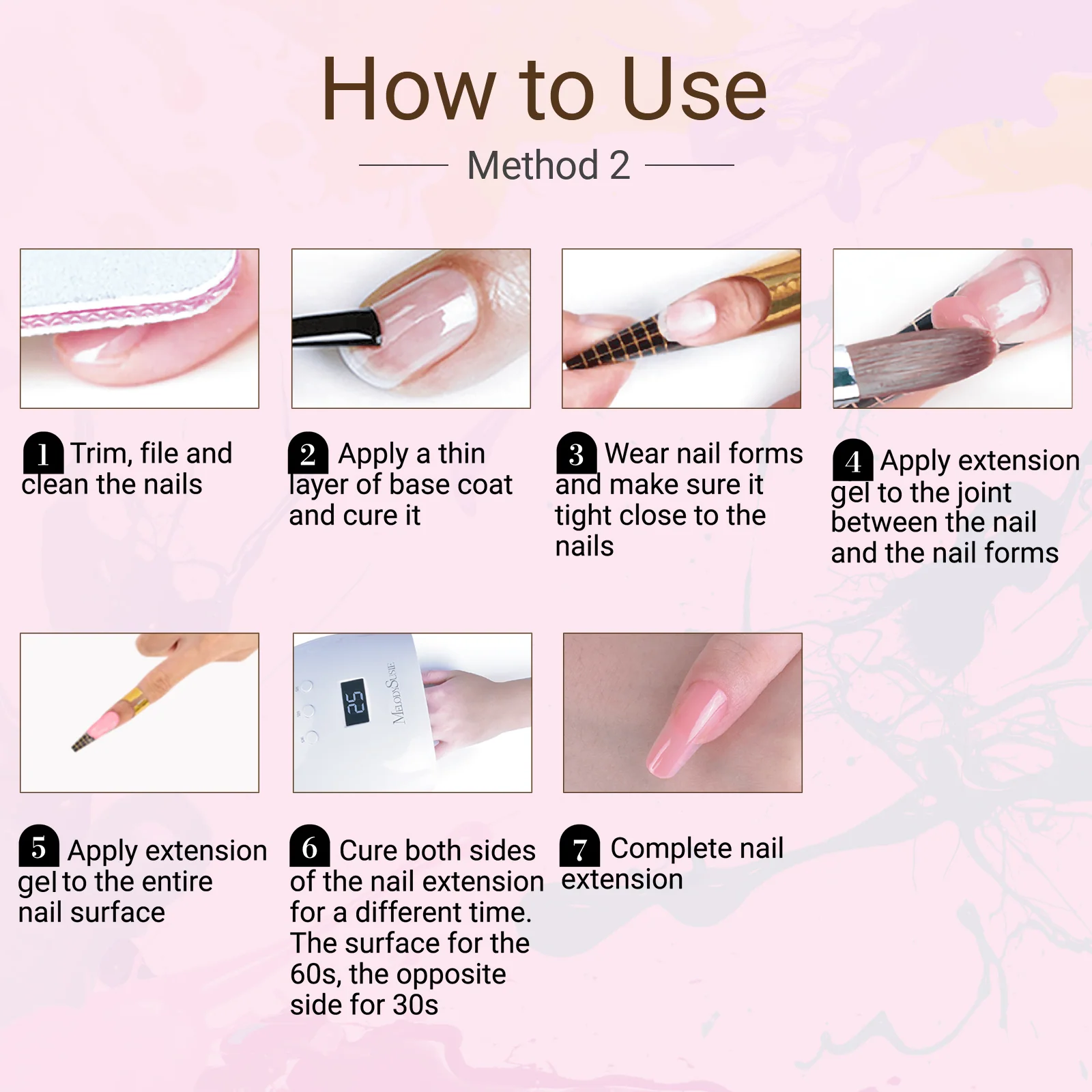 6 Colors Poly Nail Extension Gel Kit in Daily Nude Tones