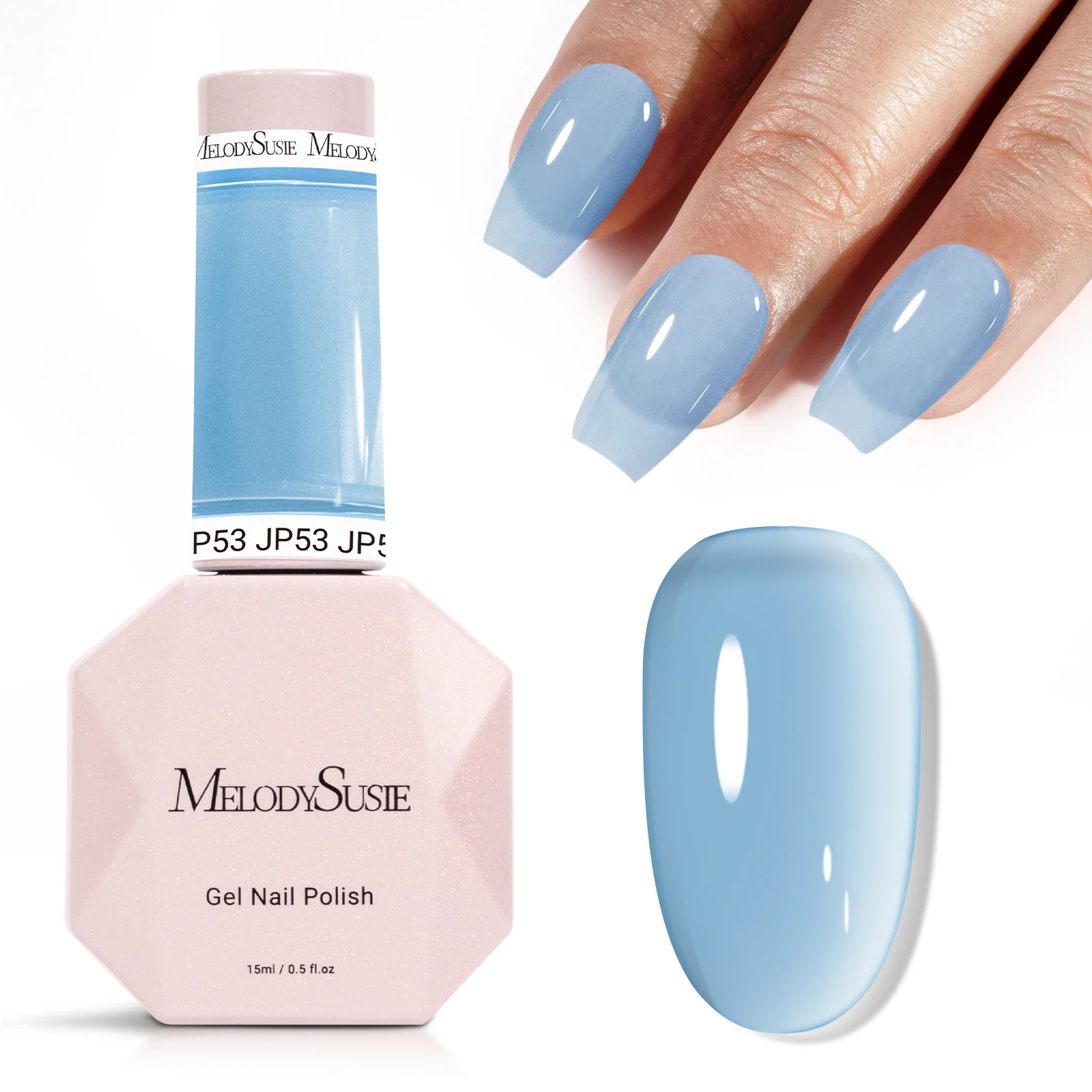 Jeweliver Jelly TPO-Free Gel Polish 15ml Blue Topaz JP53