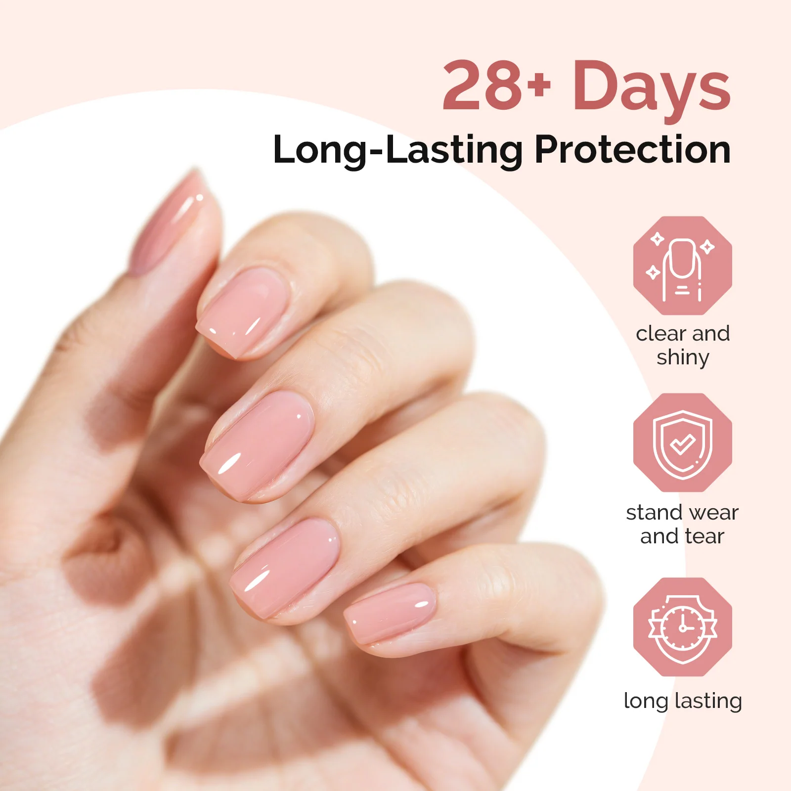 Top & Base Coat Gel Essentials Set - 3Pcs