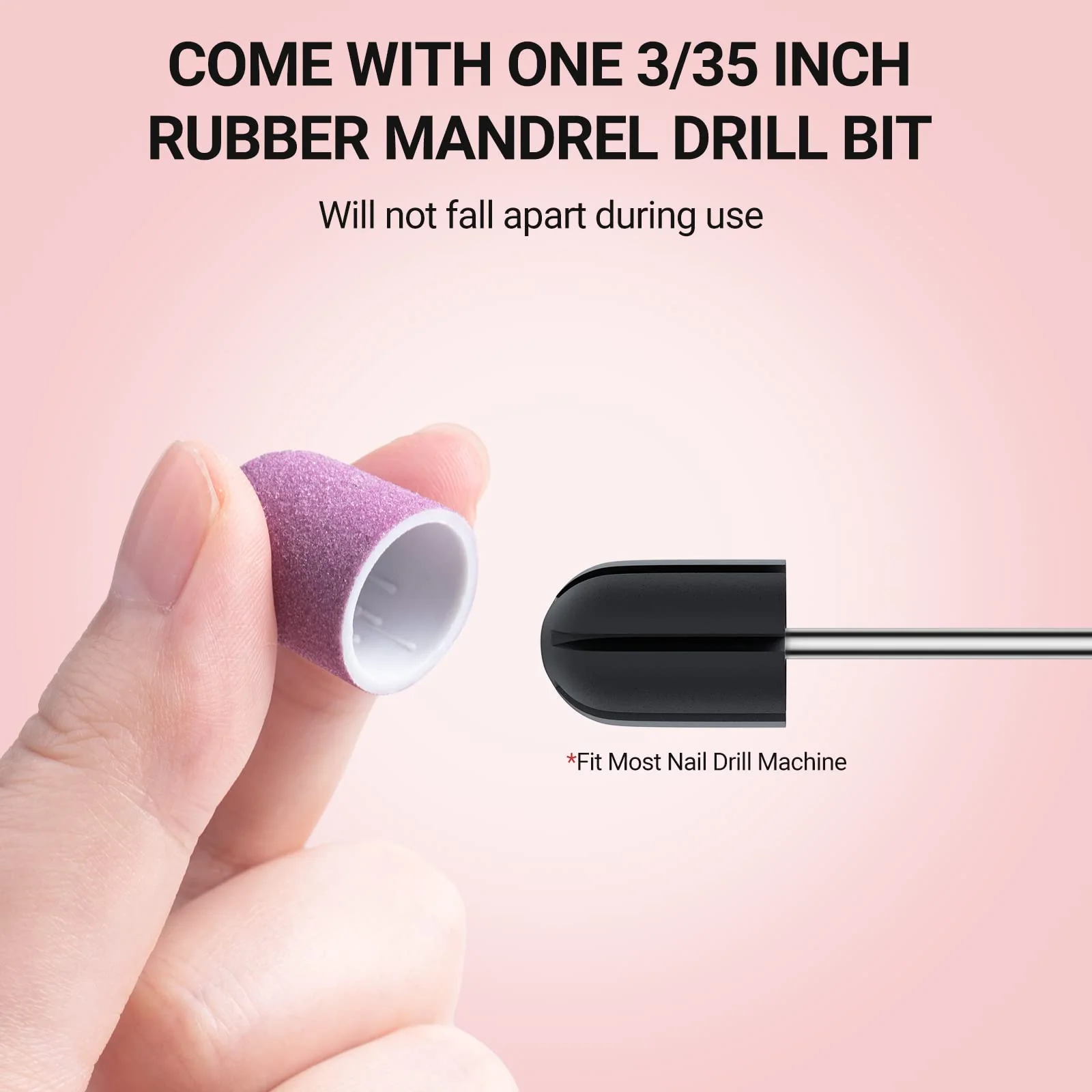 Nail Sanding Caps With A Rubber Mandrel Bit Purple - 10mm
