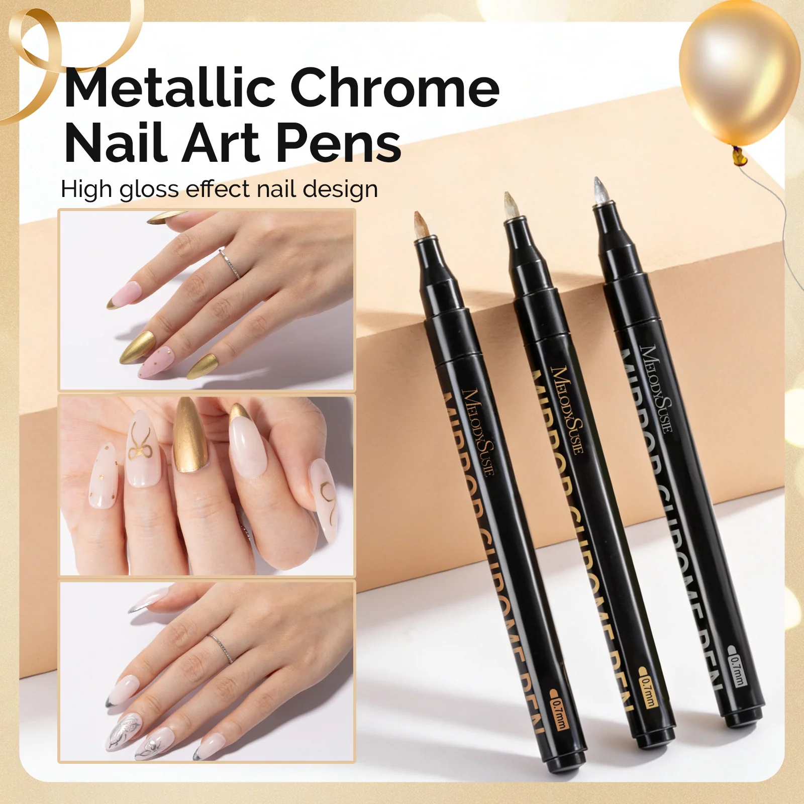 Nail Art Pens Set in 12 Colors with 0.7mm Tips