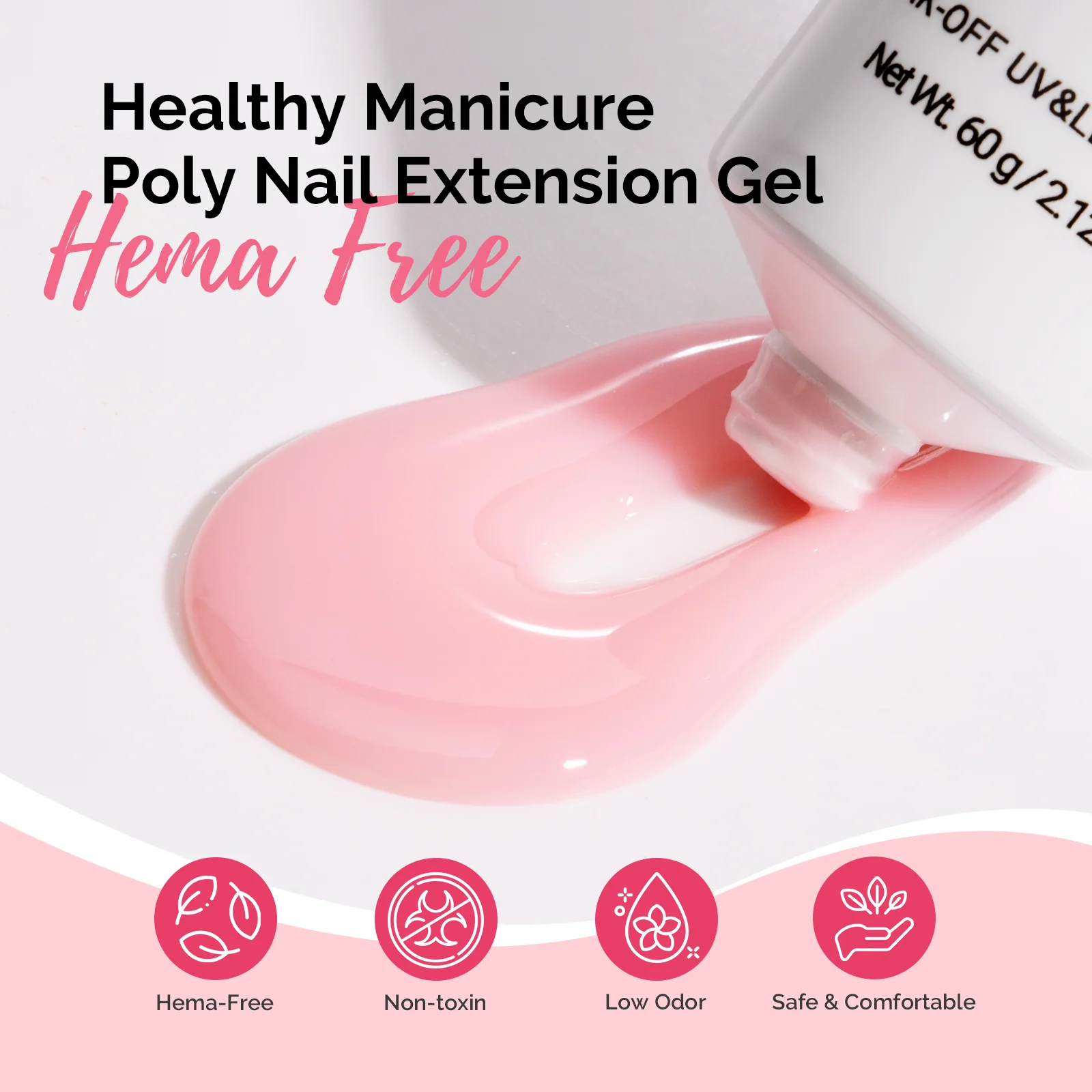 HEMA-Free & TPO-Free Poly Nail Extension Gel – 60g