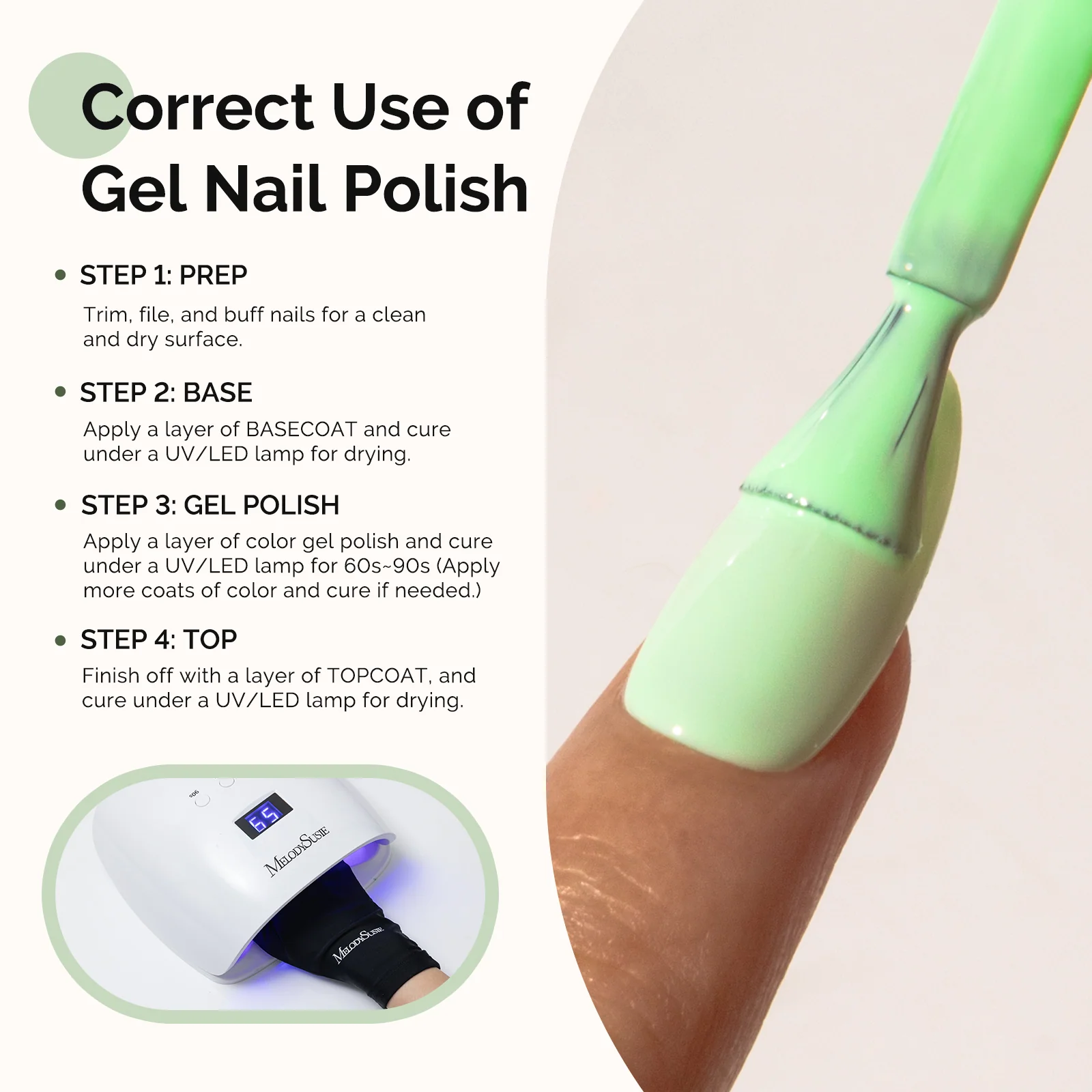 326 Light Green HEMA-Free Gel Nail Polish 0.5 fl oz/15ml