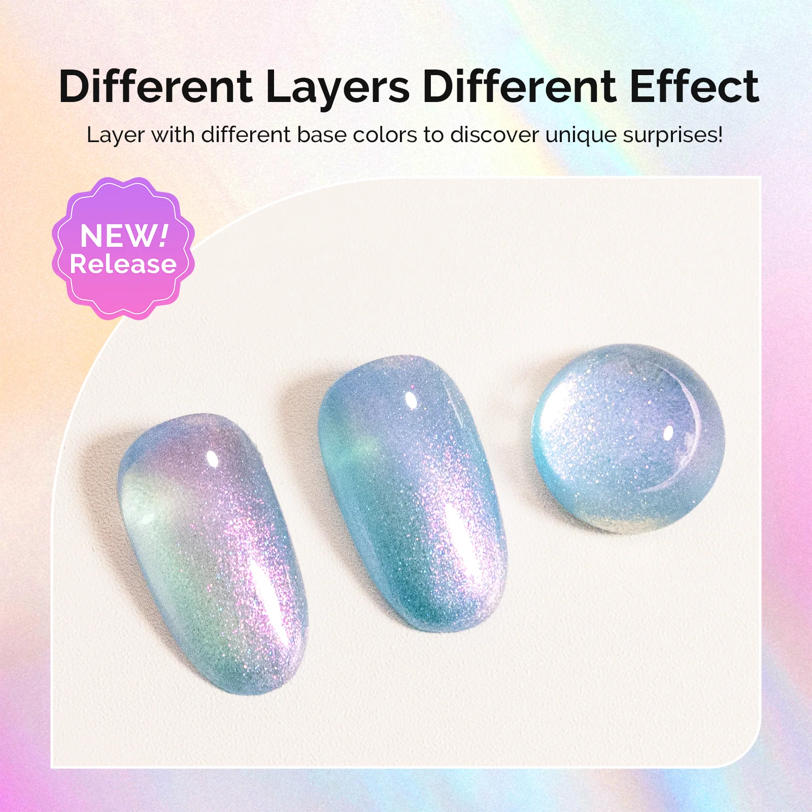 G2103 Blue Aurora Shimmer - TPO-Free Thick Gel Nail Polish(15ml)
