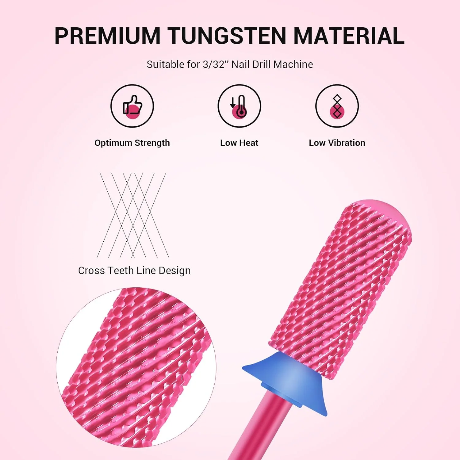 Round Top Small Barrel Tungsten Carbide Nail Drill Bit for Smooth Gel Removal