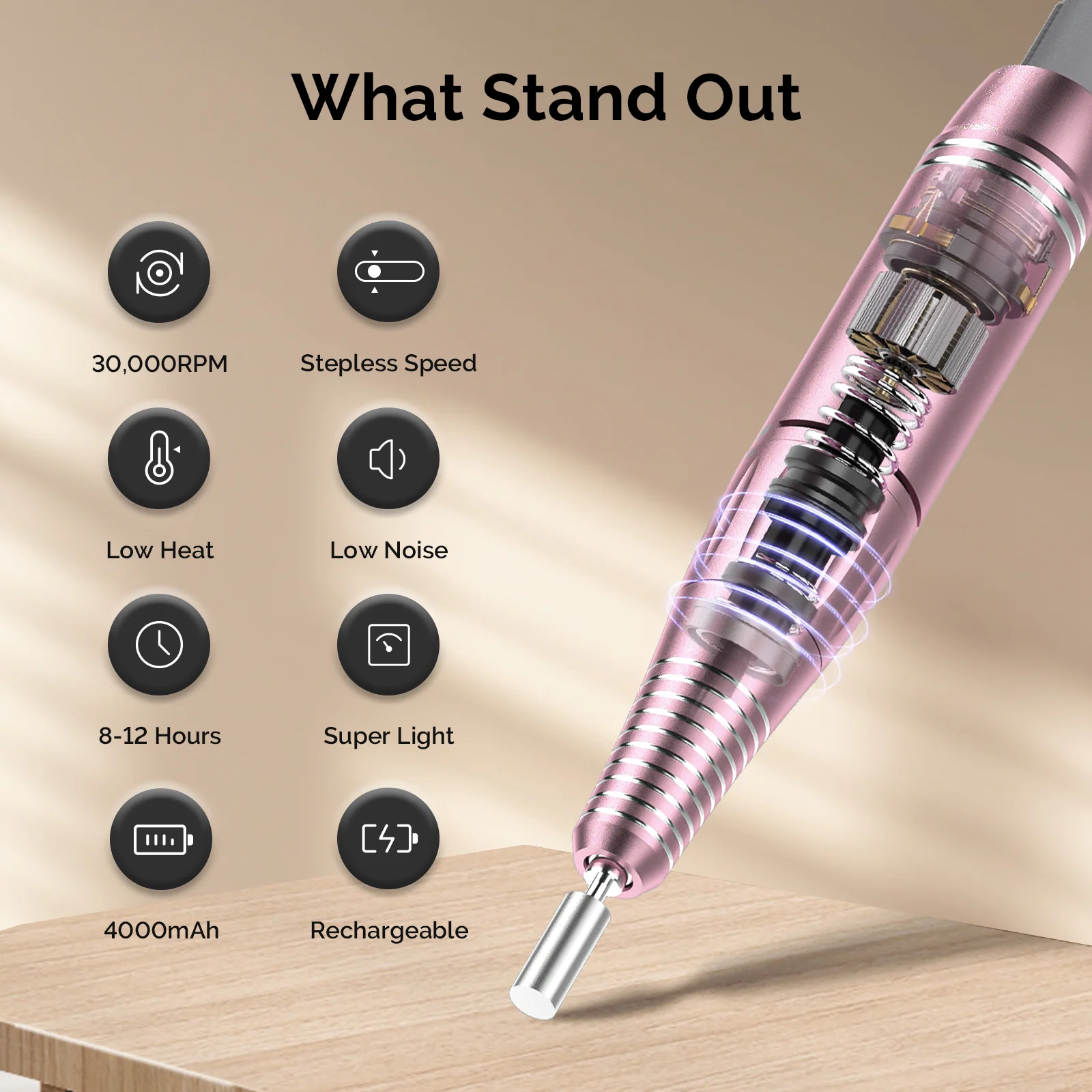 MelodySusie SC300E Nail Drill & P-PLUS30G Nail Lamp Gift Box