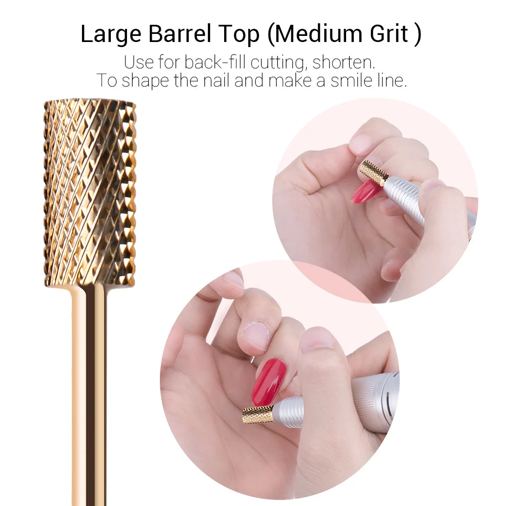 Gold Carbide Nail Drill Bits Set (7Pcs)