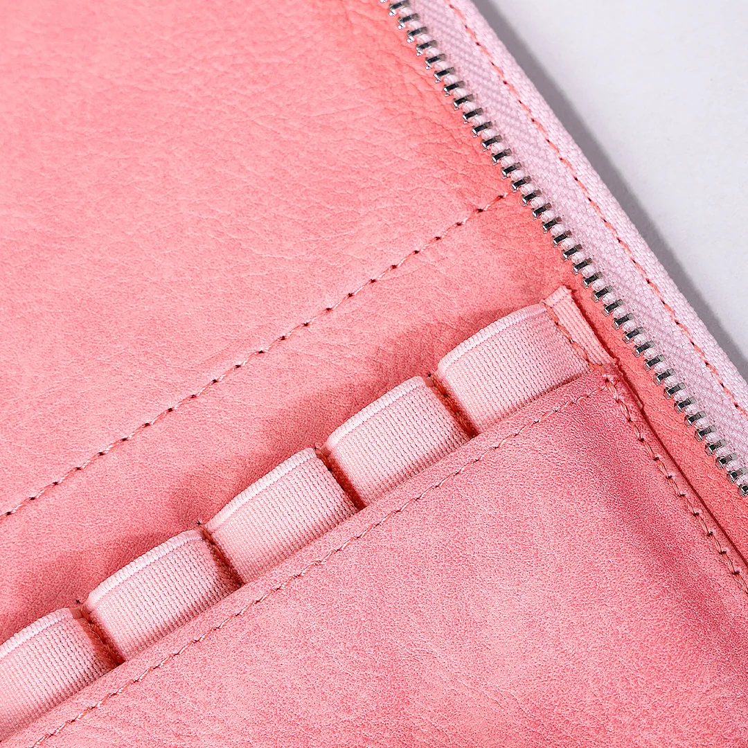 Nail Brush Storage Bag for 18 Brushes in PU Leather