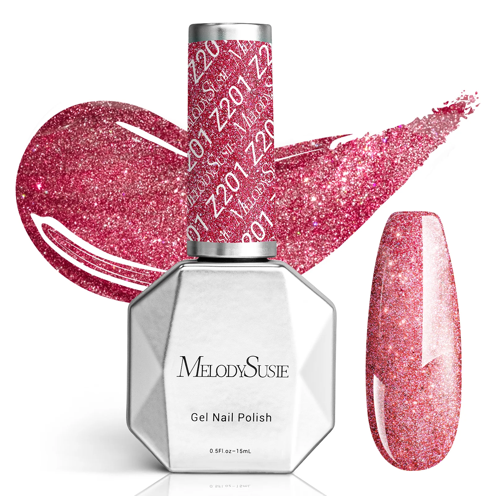 Z201 Glamour Pink  - 无 TPO 快速 UV 固化甲油胶 0.5 fl oz/15ml