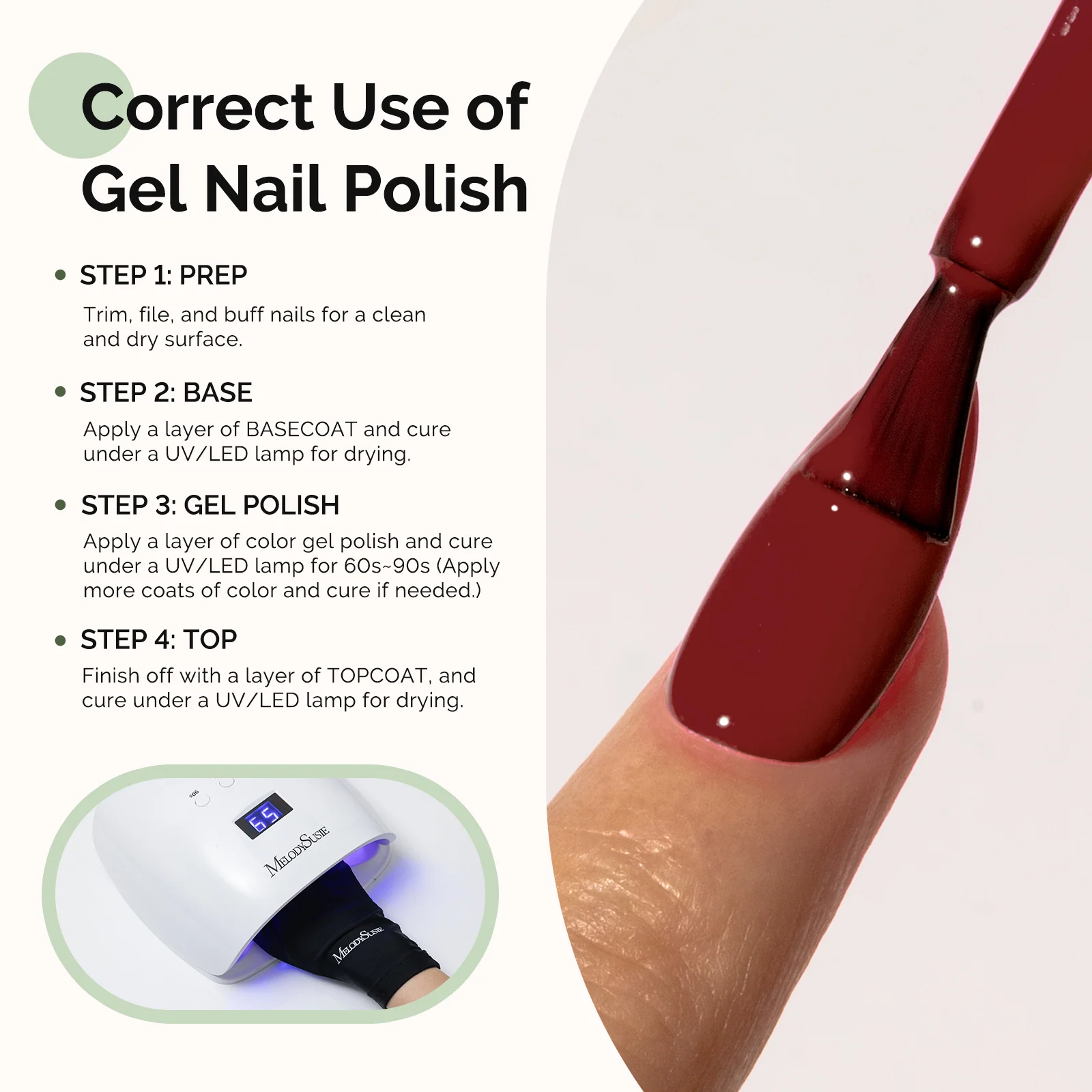 HEMA-Free Gel Nail Polish 0.5 fl oz/15ml - K1309 Thick Crimson Red