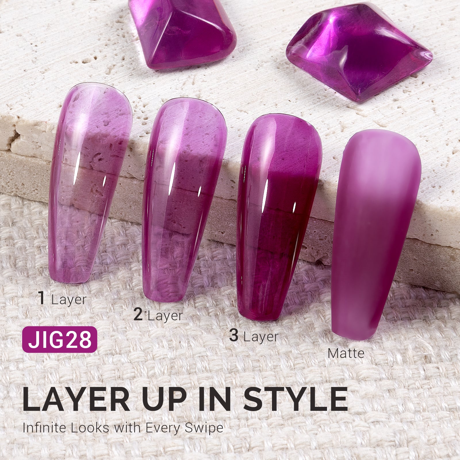Jeweliver Jelly TPO-Free Gel Polish 15ml - Pyrope Garnet - JIG28