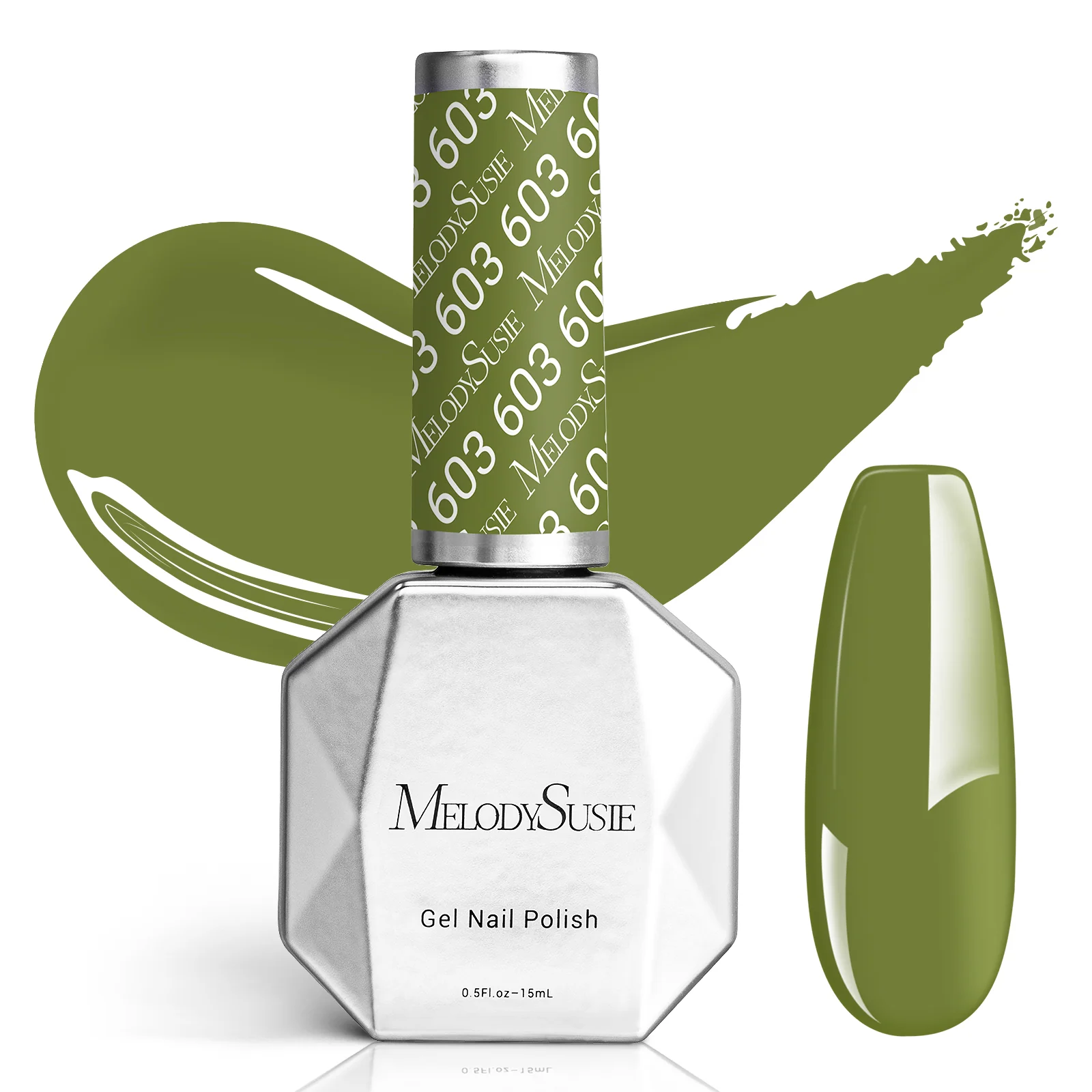 603 Olive Green - 无 TPO 快速 UV 固化甲油胶 0.5 fl oz/15ml