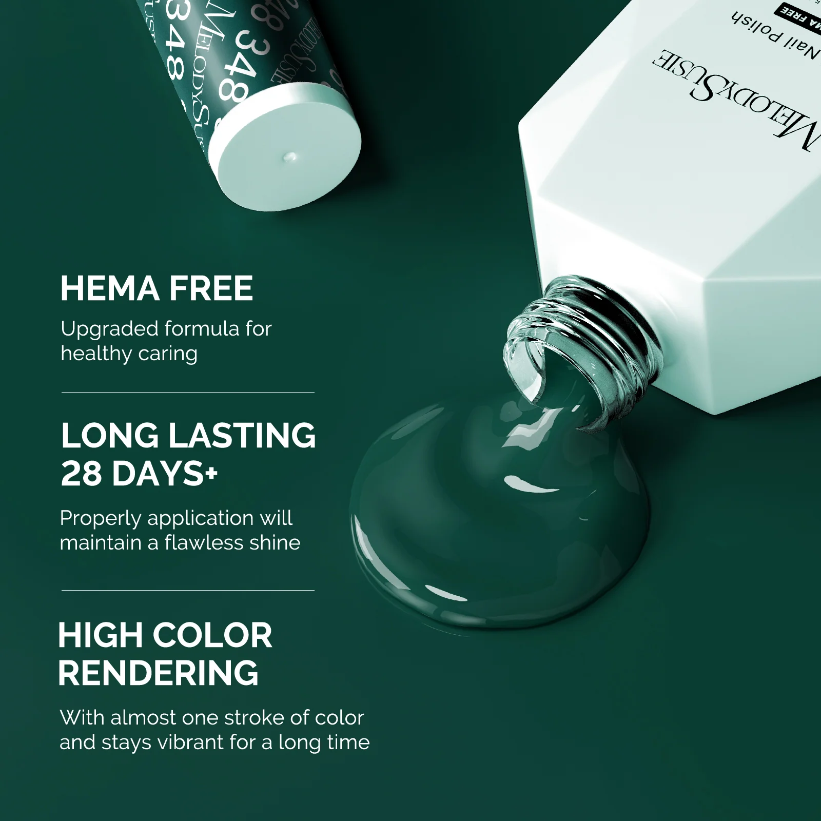 348 Green HEMA-Free Gel Nail Polish 0.5 fl oz 15ml