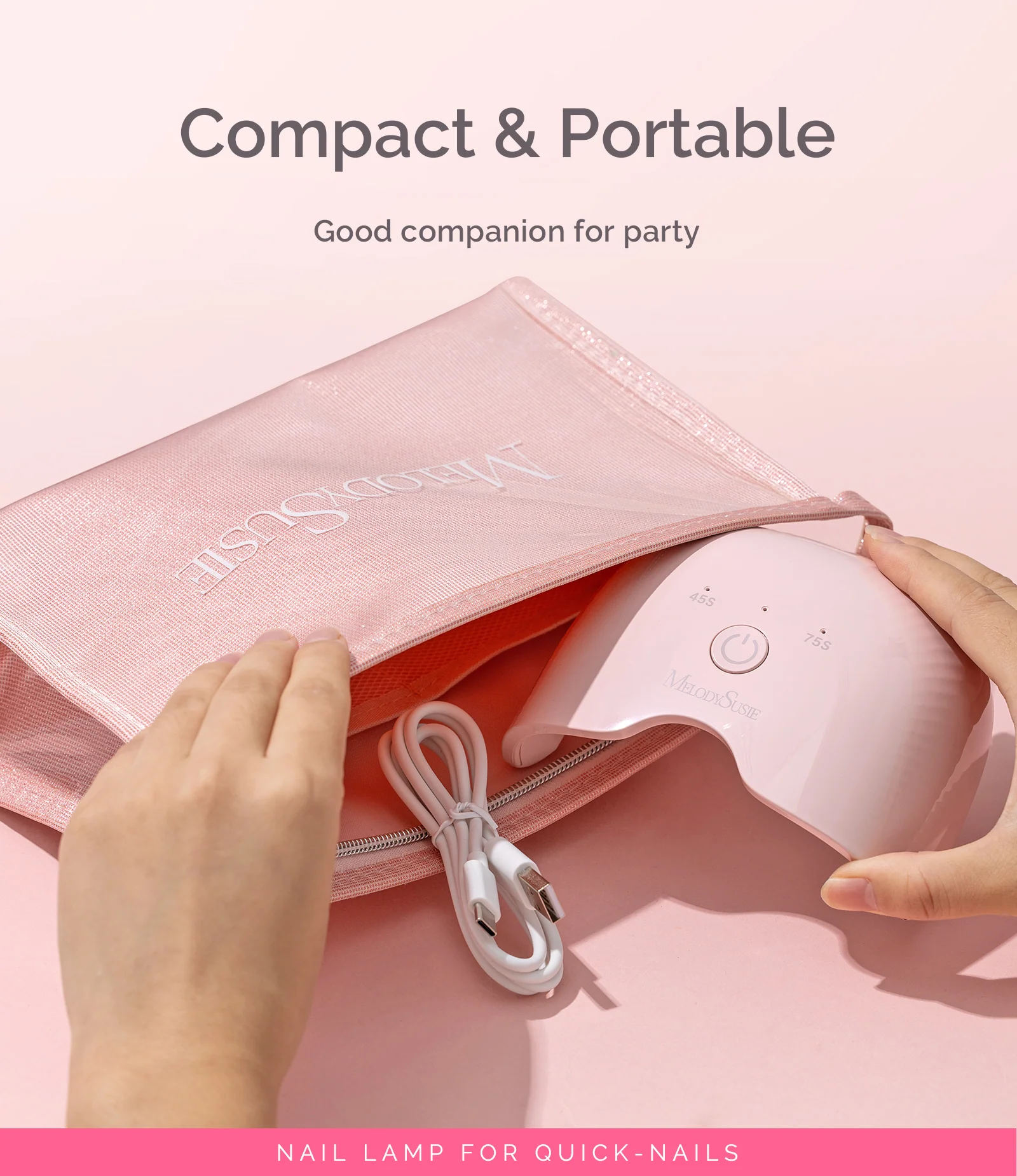 P-ART06F LED/UV Nail Lamp Compact Mini Gel Curing Light