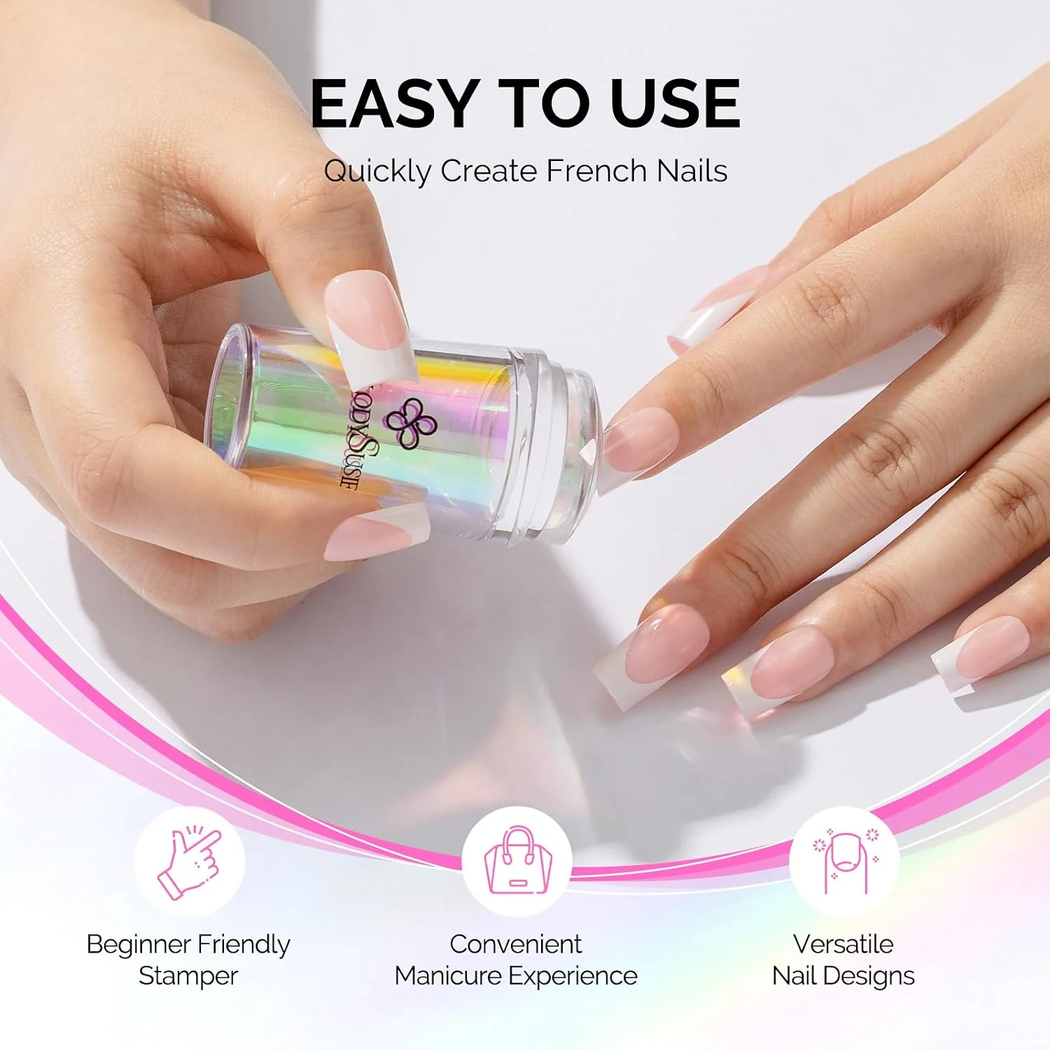 French Nail Stamper Kit 4PCS Aurora with Two Stamp Sizes
