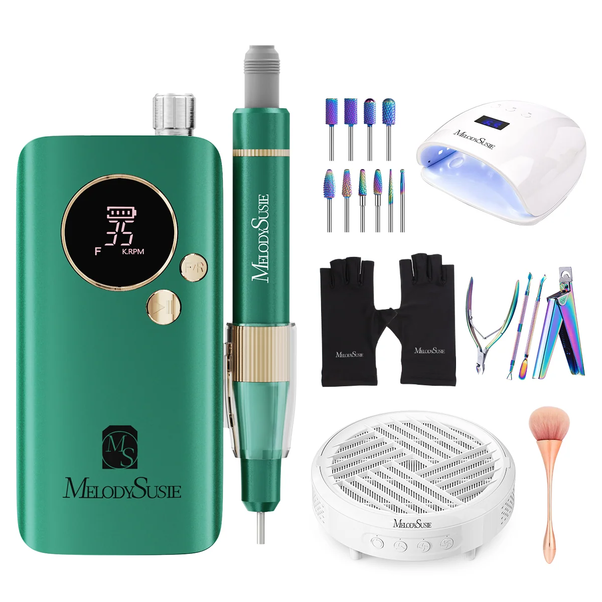 SM200F Clip-On Advanced Rechargeable Nail Drill 35,000RPM Set