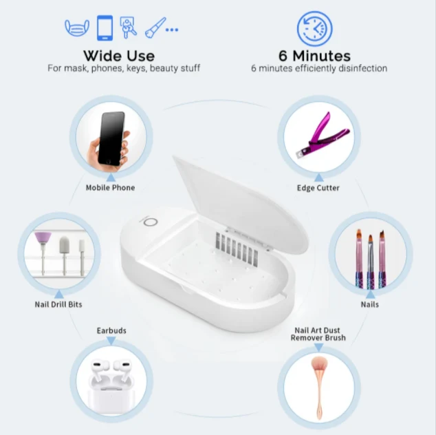 Sanitizer Box Diamond Cuticle Bits Set