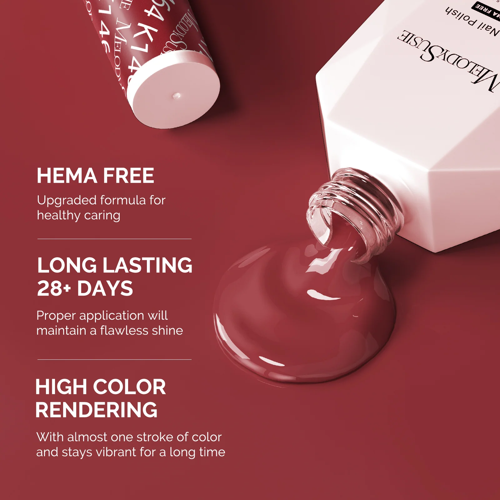无HEMA凝胶指甲油 0.5 fl oz/15ml - K1464 Thick Rosy Brown