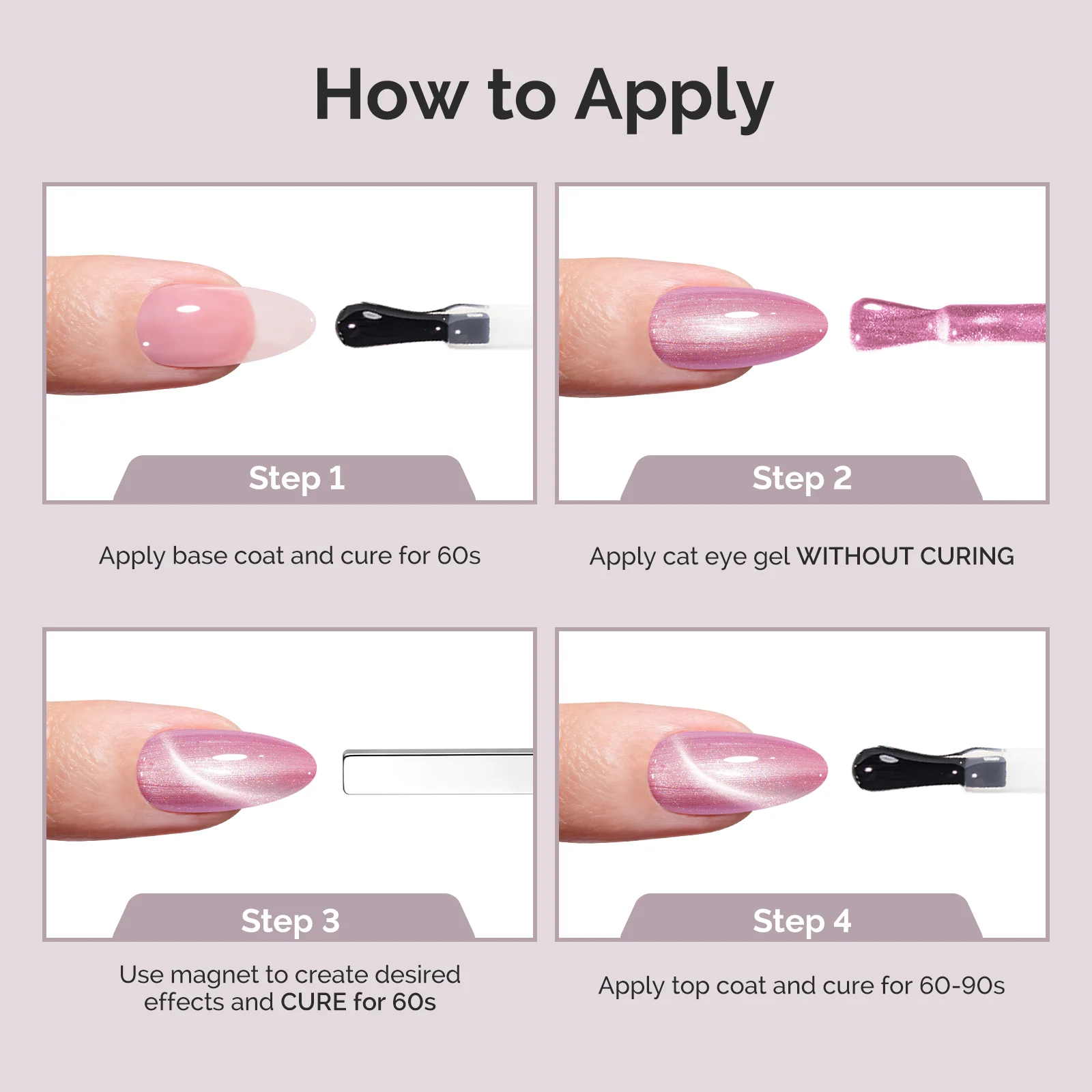 Jeweliver Cat Eye HEMA-Free & TPO-Free Gel Nail Polish 0.5 fl oz/15ml - Starry Light Pink 1703