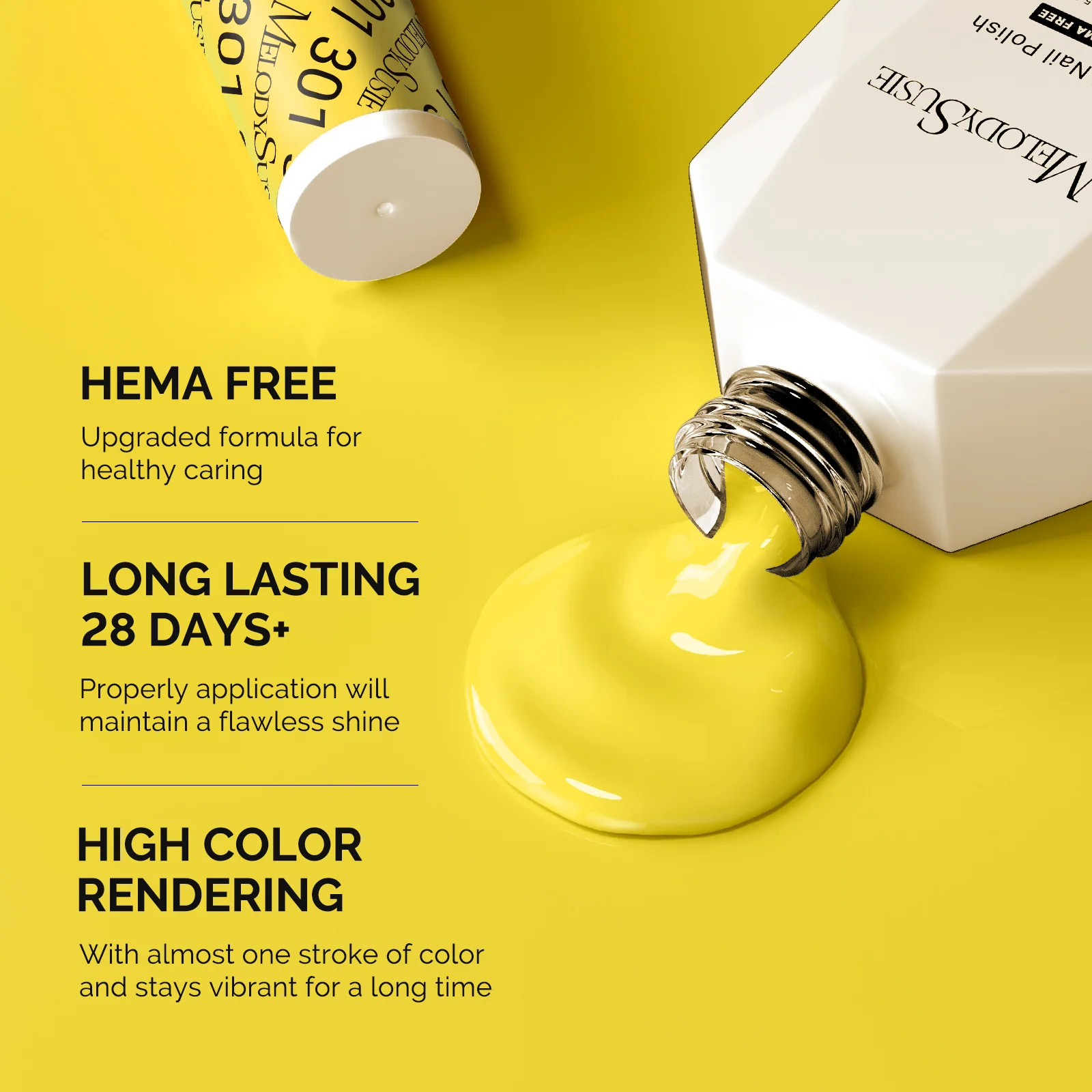 301 Lemonade Yellow HEMA-Free Gel Nail Polish 0.5 fl oz/15ml