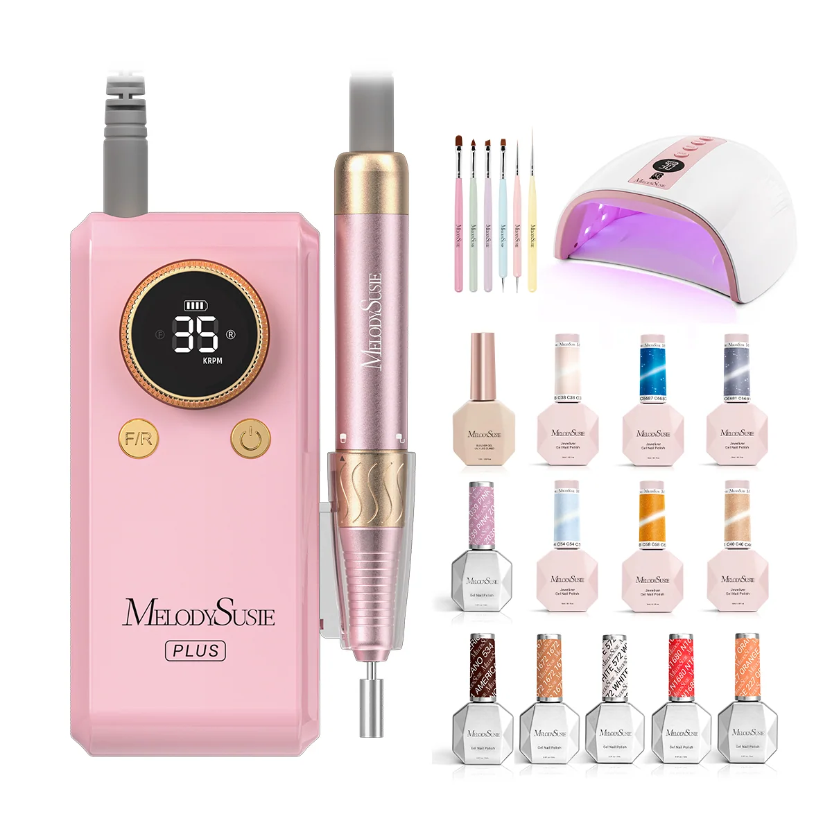 SM330G Clip-On Advanced Rechargeable 2-in-1 Nail Drill with Built-In Stand 35,000RPM