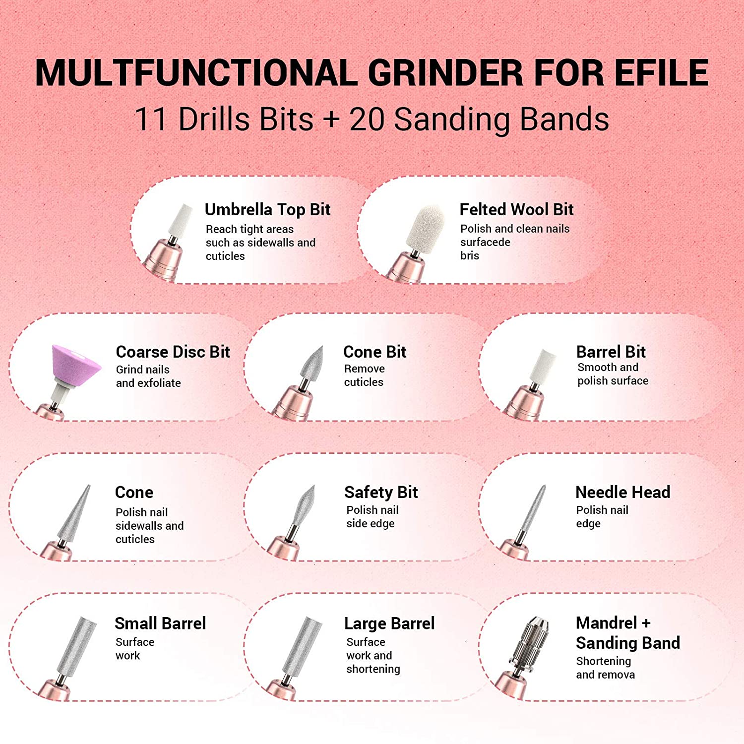 PC120I Pen-Shaped Portable USB Nail Drill 20,000RPM