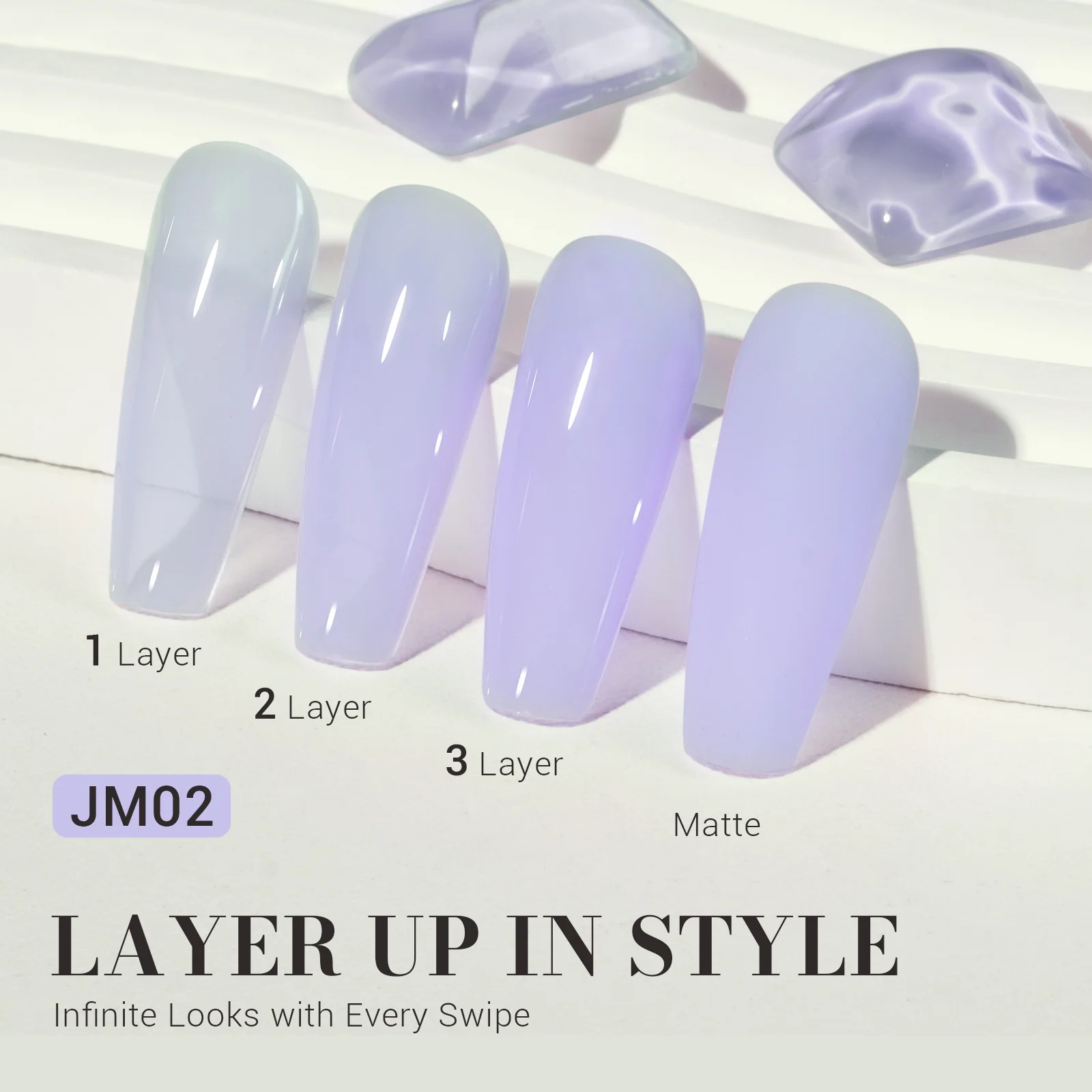 Jeweliver Jelly TPO-Free Gel Nail Polish Purple 0.5 fl oz/15ml JM02