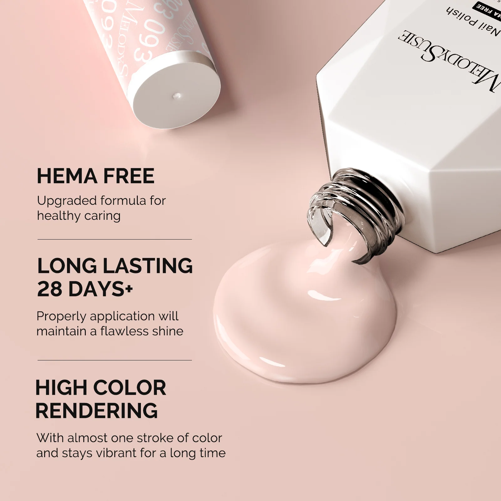 093 Nude Pink - HEMA-Free Gel Nail Polish 0.5 fl oz/15ml