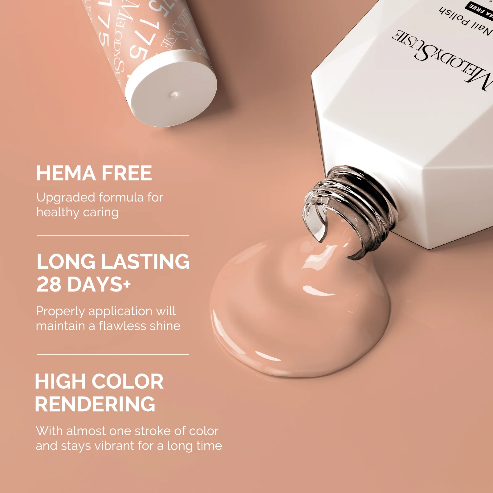 175 Peach Nude HEMA-Free UV Gel Nail Polish, 0.5 fl oz/15ml
