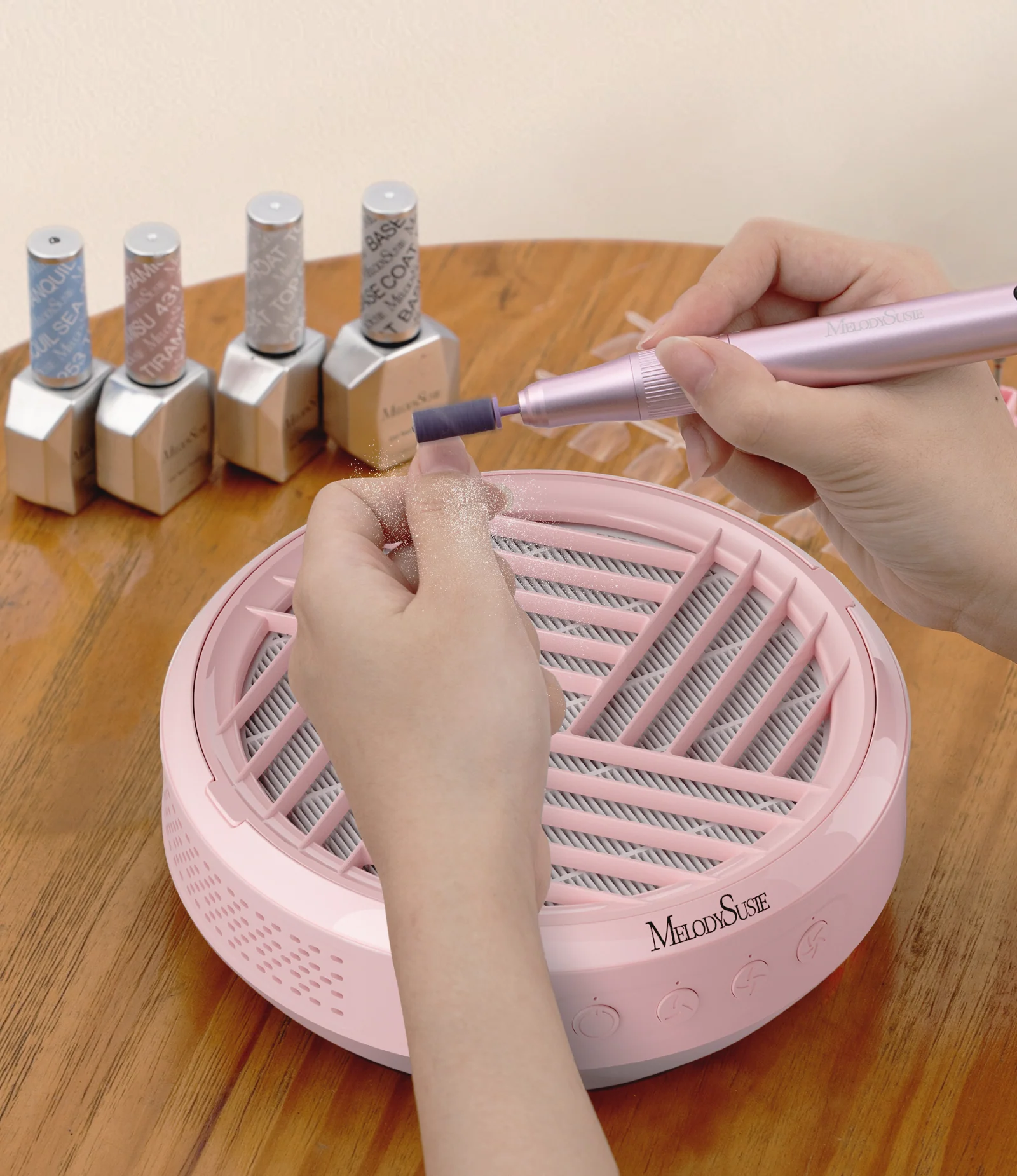 SProR Cordless Rechargeable Nail Dust Collector Set for Salons