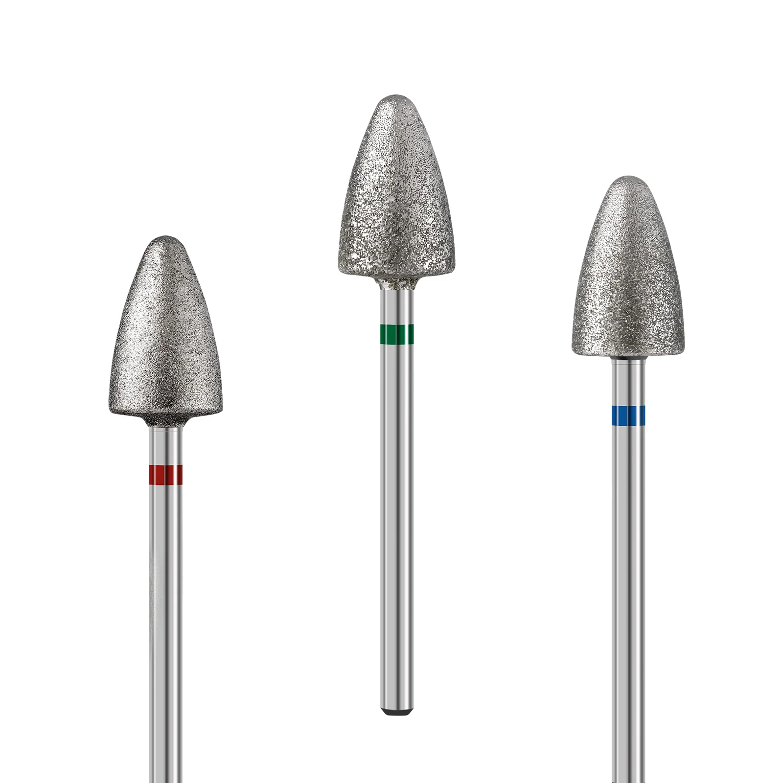 3Pcs 8mm Diamond Pedicure Cone Drill Bits Set