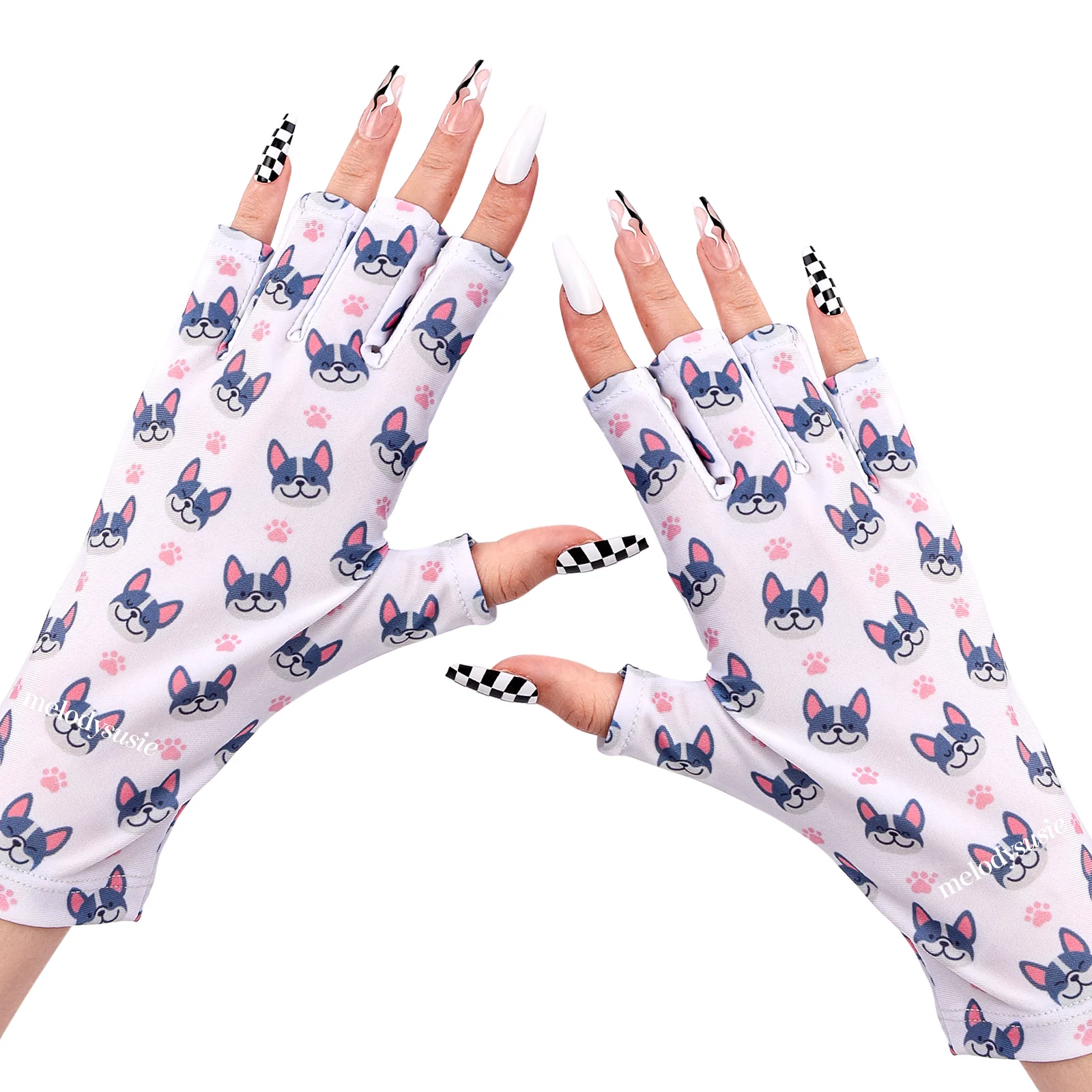 MelodySusie UV Shield 美甲手套 UPF 50+ 防护